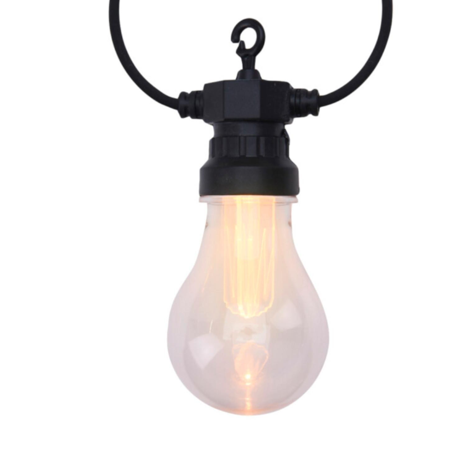 LEDKIA LED-lichtslingers voor buiten, torenmodel, 10 lampen, 7,5 meter, warm wit 2700K