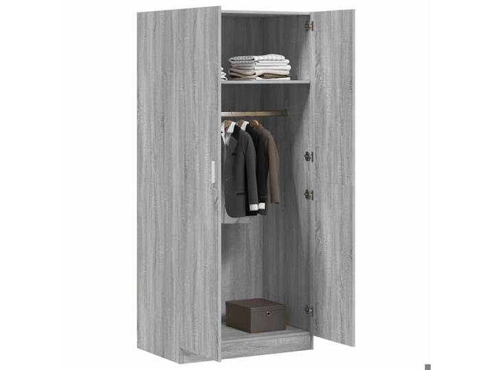 Meuble vêtements Gris - LEMON® Garde-robe - grand stockage - Armoire penderie - Sonoma gris - 80x52x180cm - Bois d'ingénierie 695 So
