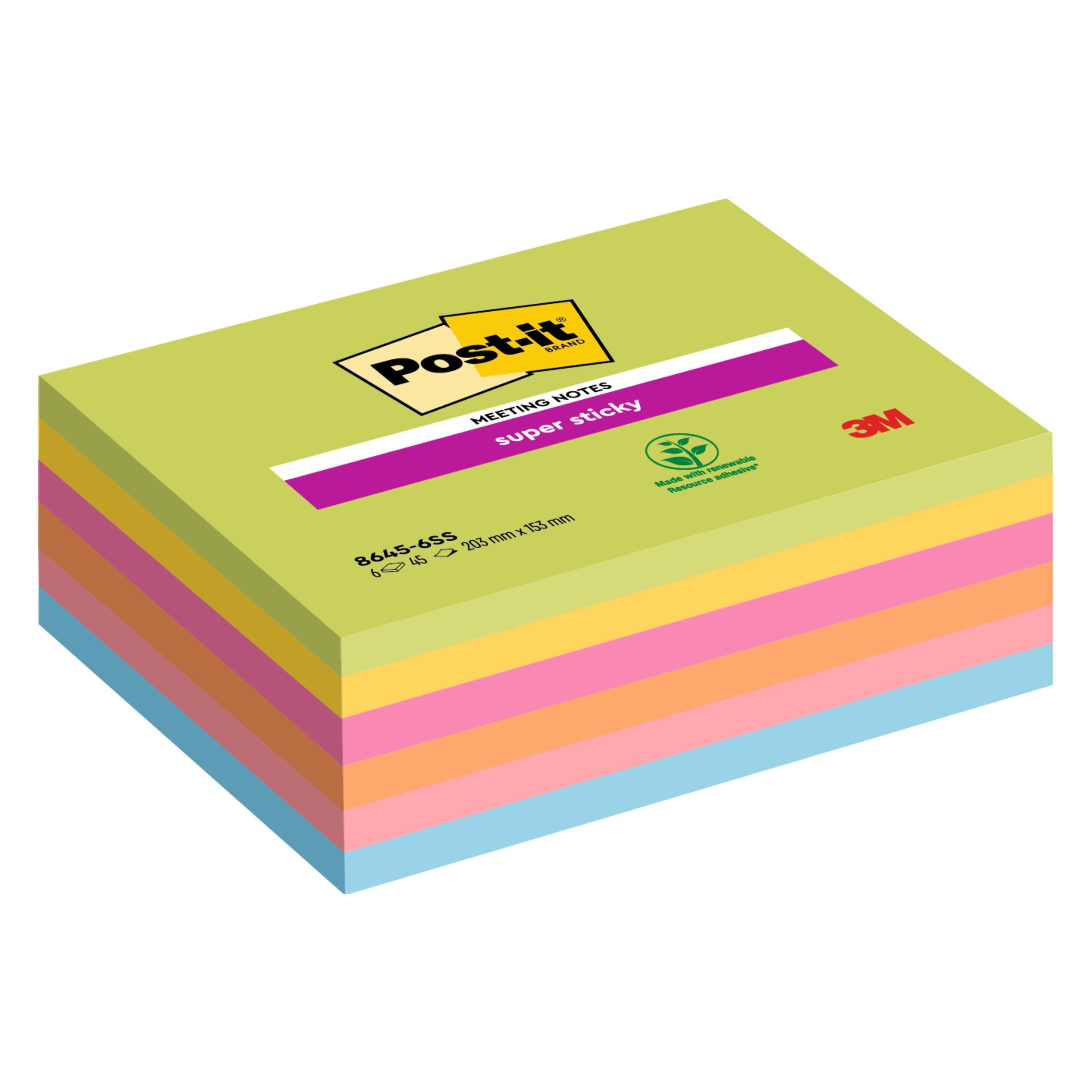 Post-it Super Sticky Grossformat (152 x 203 mm) (8645-6SS-EU)