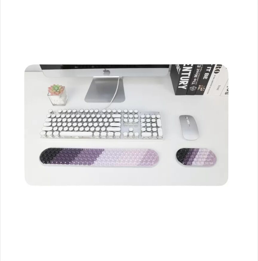 INF Analog-Digital Mauspad Set: Silikon PU Handgelenkstütze & Tastaturauflage für ergonomisches Tippen Mehrfarbig5