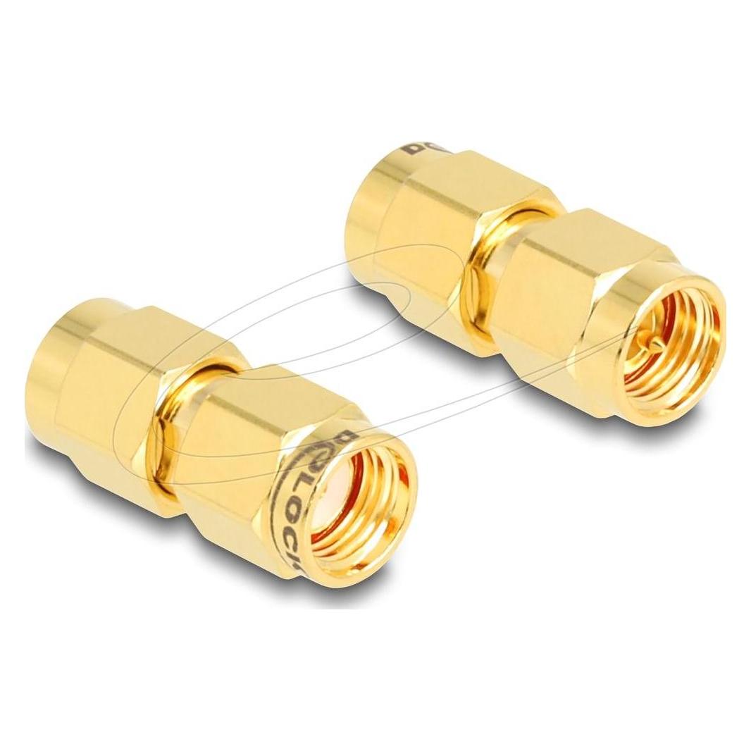 Delock Adapter RP-SMA Stecker zu SMA Stecker C6801 (Netzwerkkabel Stecker) (12105)