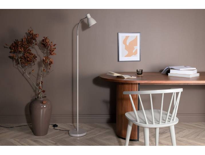 Stehlampe „Sina“ – Schlichtes Design mit schwenkbarem Kopf - Beige - Luxusbetten24