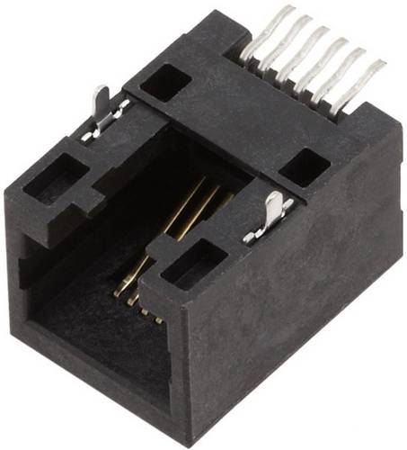 Encitech RJJU-66-141-E3H-004 RJ12 Steckverbinder 3253-0008-02 Buchse, Einbau horizontal Polzahl Sensoren 6P6C Schwarz