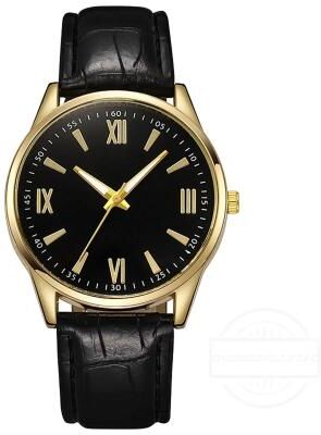 Inspire Select Luxury Minimalist Men's Quartz Watch Ultra Thin 40mm Business Leather Band Wristwatch black
