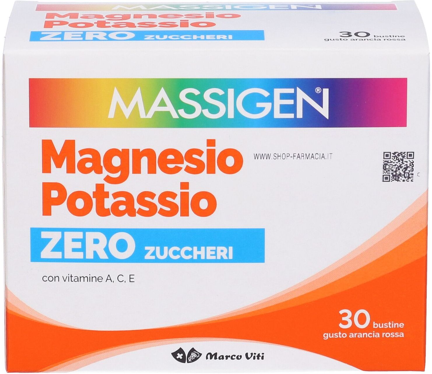 MARCO VITI FARMACEUTICI SpA Massigen, Magnesio Potassio Zero Zuccheri, 30 bustine