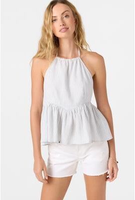 O'Neill s Jaycee Sleeveless Top in Hydrangea, Size Medium, Linen/Viscose