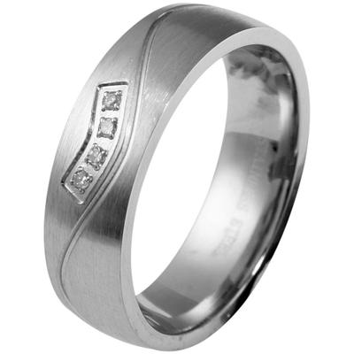 Fingerring ADELIA´S "Damen Ring aus Edelstahl mit Strass Steinchen" Gr. 50, silber, Fingerringe, Damen, 50, Edelstahl, Fingerring