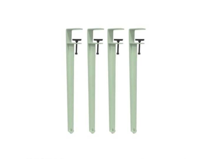 FJOADNVM Tischbeine 4 Stück Möbelbeine Metall-Esstisch- und Stuhlbeinhalterungen, Hardware-Bürofüße, rutschfester Ersatz(Light green40cm x 4)