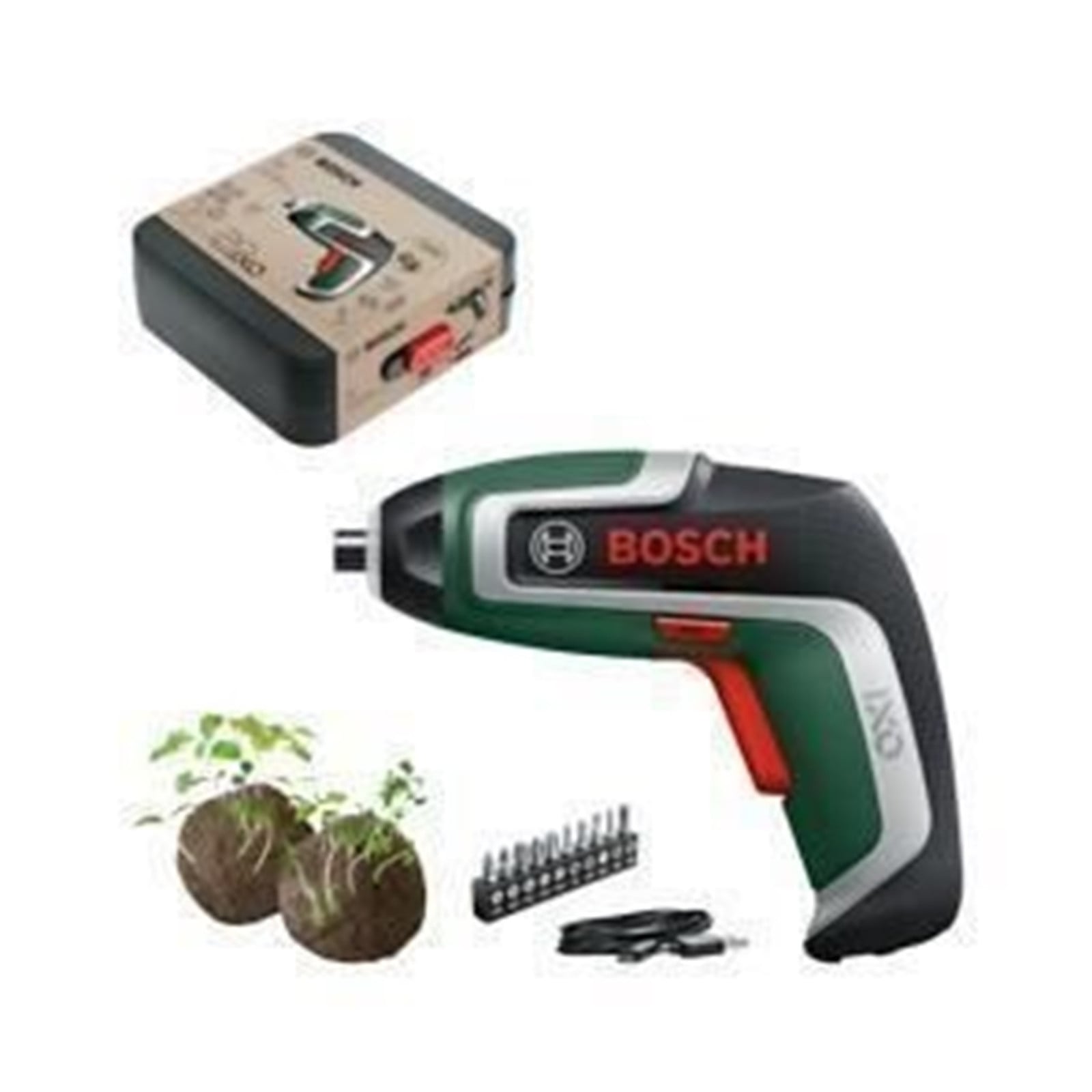 Bosch IXO 7 Elektrische schroevendraaier met pistolgreep en magnetische bithouder, Zwart Groen Grijs