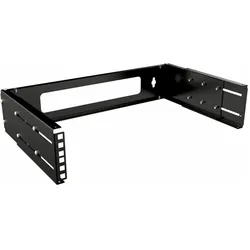 Lanview 2U ADJUSTABLE DEPTH BRACKET 19" - BLACK (2 HE, 19 Zoll Rack), Serverschrank, Schwarz
