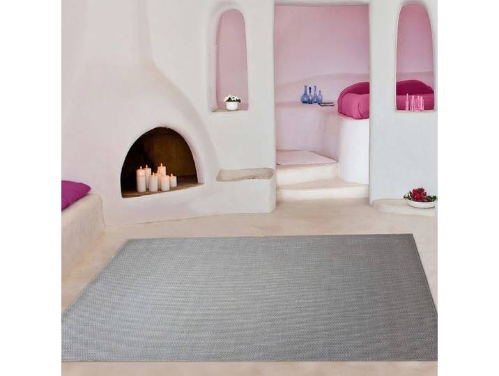 Tapis - Tadi - Vinyle tressé - 170x120 cm - Intérieur - Gris