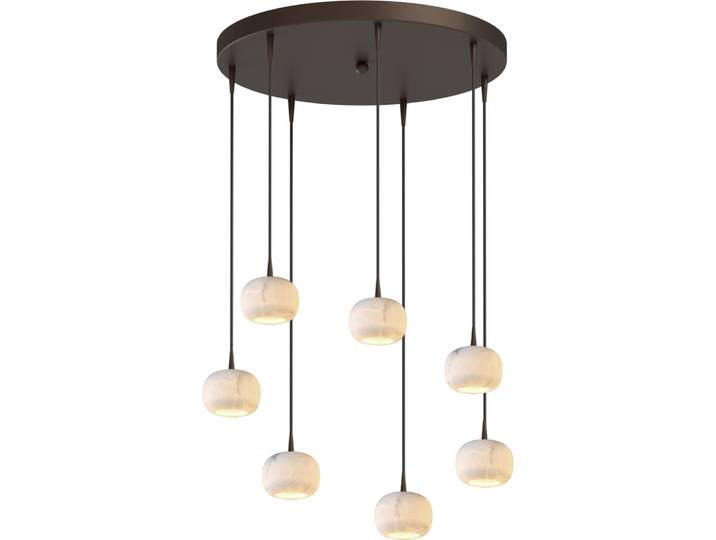 Design hanglamp Alta 7-lichts cacao Masterlight - 2322-15-50-7-21-10