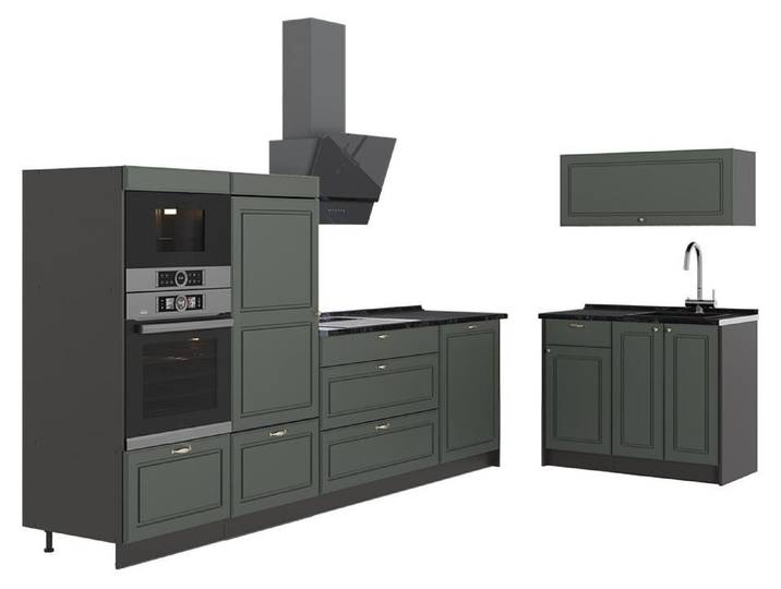 Cuisine Vicco Fame-Line Vert Or Campagne/Anthracite 380cm sans PT\, Model 64067