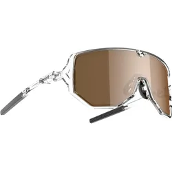 Tripoint, Unisex, Sportbrille, 003 Reschen Tri-x Polarized (shiny crystal-brown, Braun, Silver Mirror Polarized), Weiss