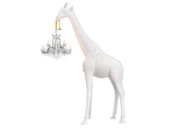 QEEBOO lampadaire GIRAFFE IN LOVE INDOOR H 400 cm (Blanc - Fiberglass)