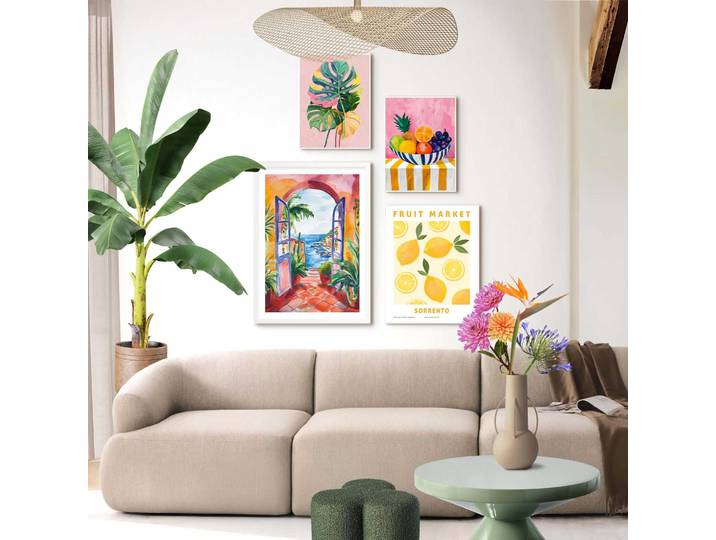 Bild mit Rahmen REINDERS Sommer zu Hause , farbe bild(er): mehrfarbig, B:50cm H:70cm T:7,8cm, MDF, Bilder, Bild mit Rahmen, Hobbyraum - Mehrfarbig - MDF - Landschaften - 50x70 cm