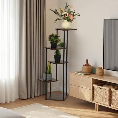Homy Casa Multi-Tier Plant Stand, Modern Display Shelf for Plants