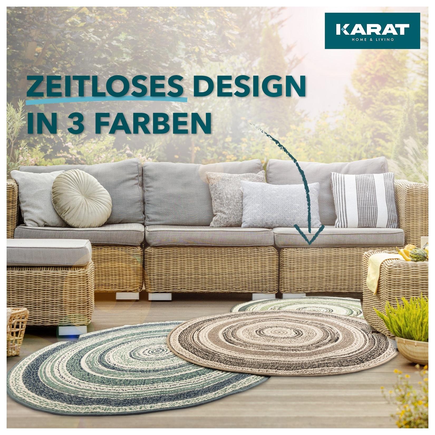 Karat Outdoorteppich Zoe Beige-Grau