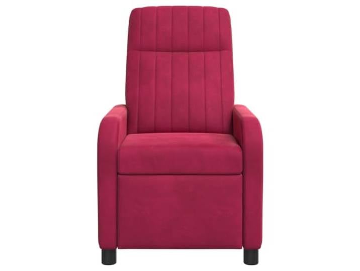 Sessel Recliner Rotwein Velours verstellbar 115-160 Grad Verstellbarer Neigungswinkel, Samtbezug, Metallrahmen, flache Armlehnen, einfache Montage