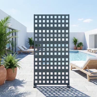Dovelina Outdoor Rectangle Privacy Screens Metal Screen Fence Panel