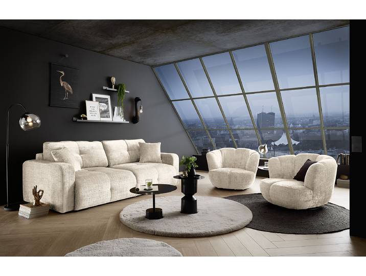 Drehsessel NEDLANDS Beige Chenille Cristy 101 x 69 x 107cm