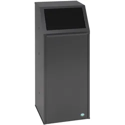 PROREGAL Robuster Wertstoffsammler | für Restmüll | Stationär | 69 Liter, HxBxT 103x45,5x45,5cm | Verzinkter Stahl | Anthrazit | Mülleimer Abfalleimer