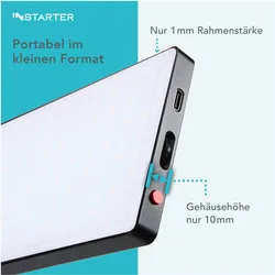 Wiltec Spectar Bi-Colour P-Pocket LED 0.6 (Videoleuchte), Dauerlicht, Schwarz