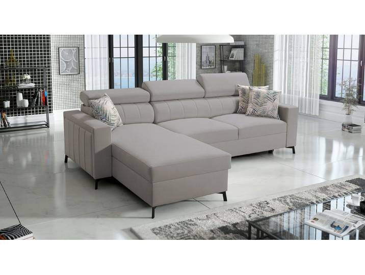 Best for Home Ecksofa mit Schlaffunktion und Bettkasten – modern & geräumig, Ecksofa mit Schlaffunktion, Schlaffunktion
