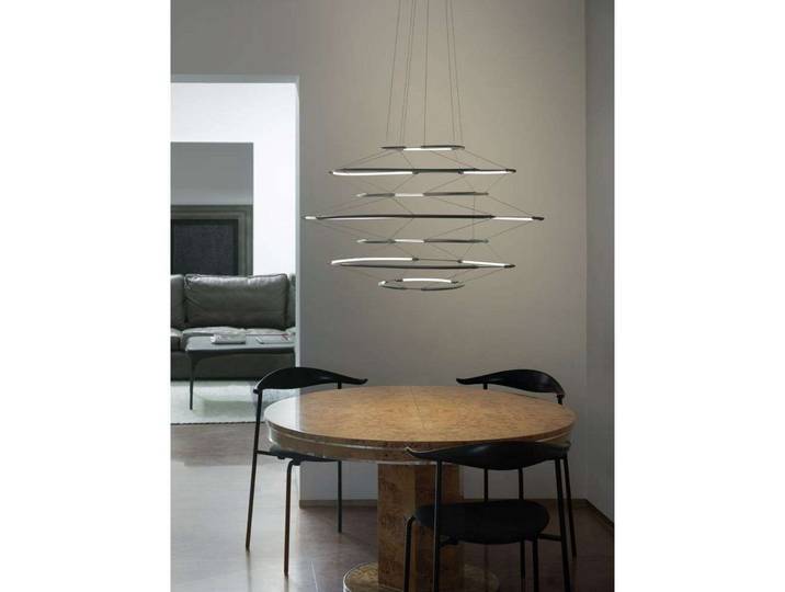 Drop 7 Suspension Satin Gold - Nemo Lighting - Salle à manger - Plastique - Anneau