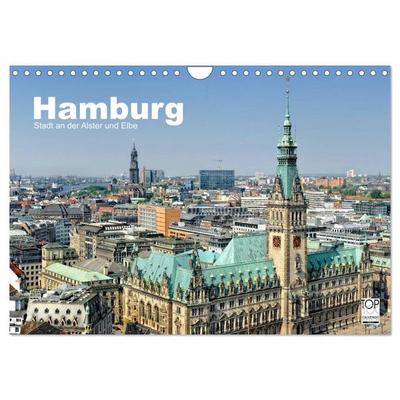 Hamburg Stadt an der Alster und Elbe (Wandkalender 2026 DIN A4 quer), CALVENDO Monatskalender