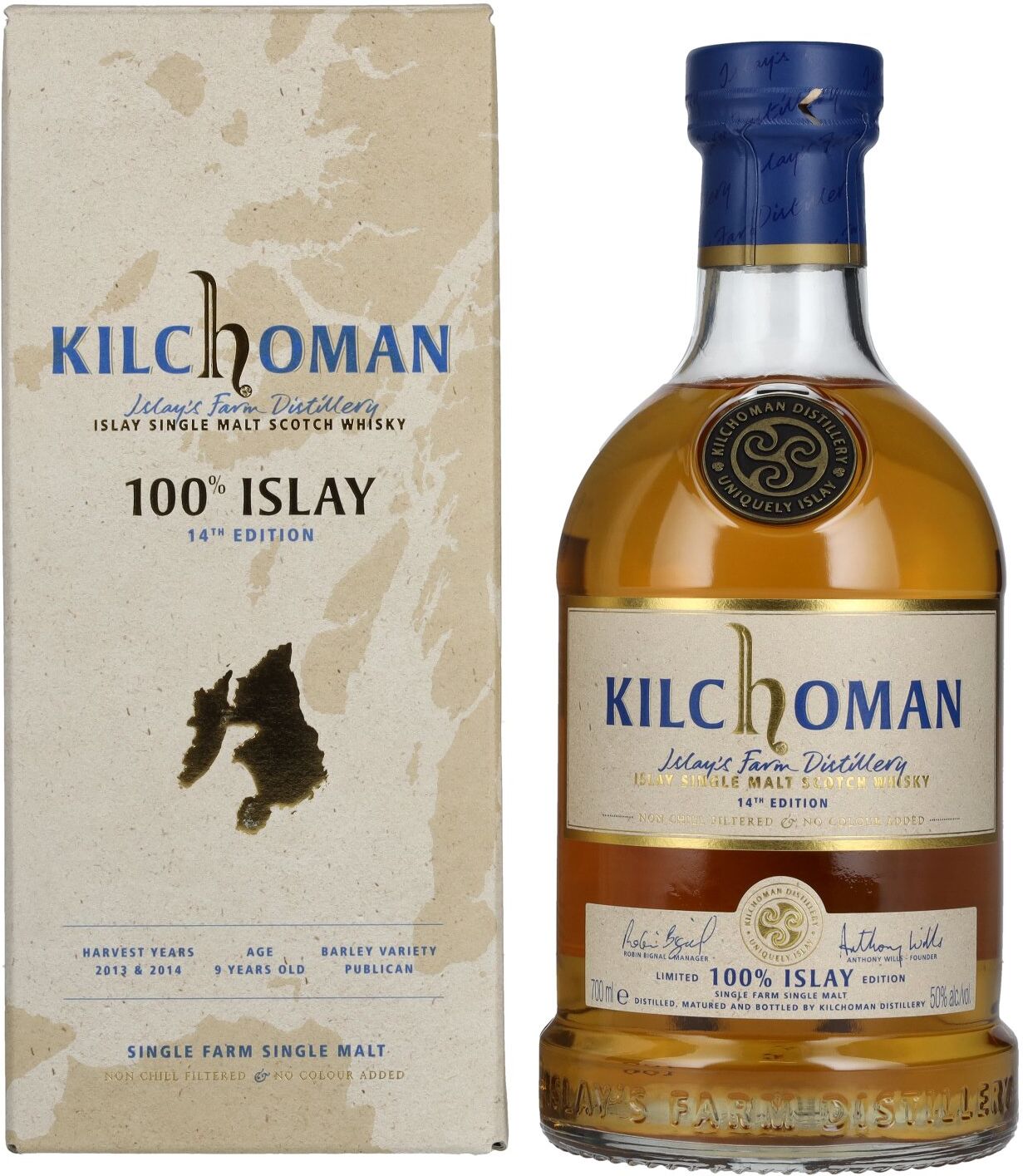 Kilchoman 100% Islay The 14th Edition Single Malt Scotch Whisky 2024 50% Vol. 0,7l in Geschenkbox