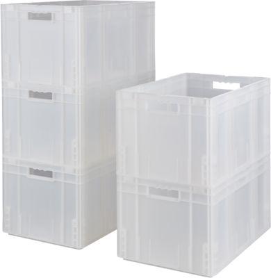Euro Box Serie MF 6320, aus PP, Inhalt 62,3 L, Durchfassgriff, transluzent, 5 Stück