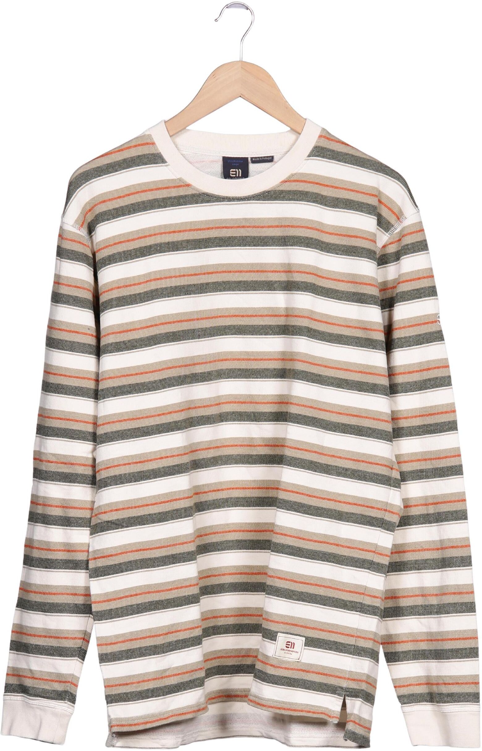 state of elevenate Herren Sweater, Grau, Gr. L, Baumwolle - Second Hand