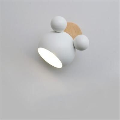 Friendly Fresh Finds Mickey Wall Lamp Cute Nordic Wall Sconce For Bedroom And Children Room white