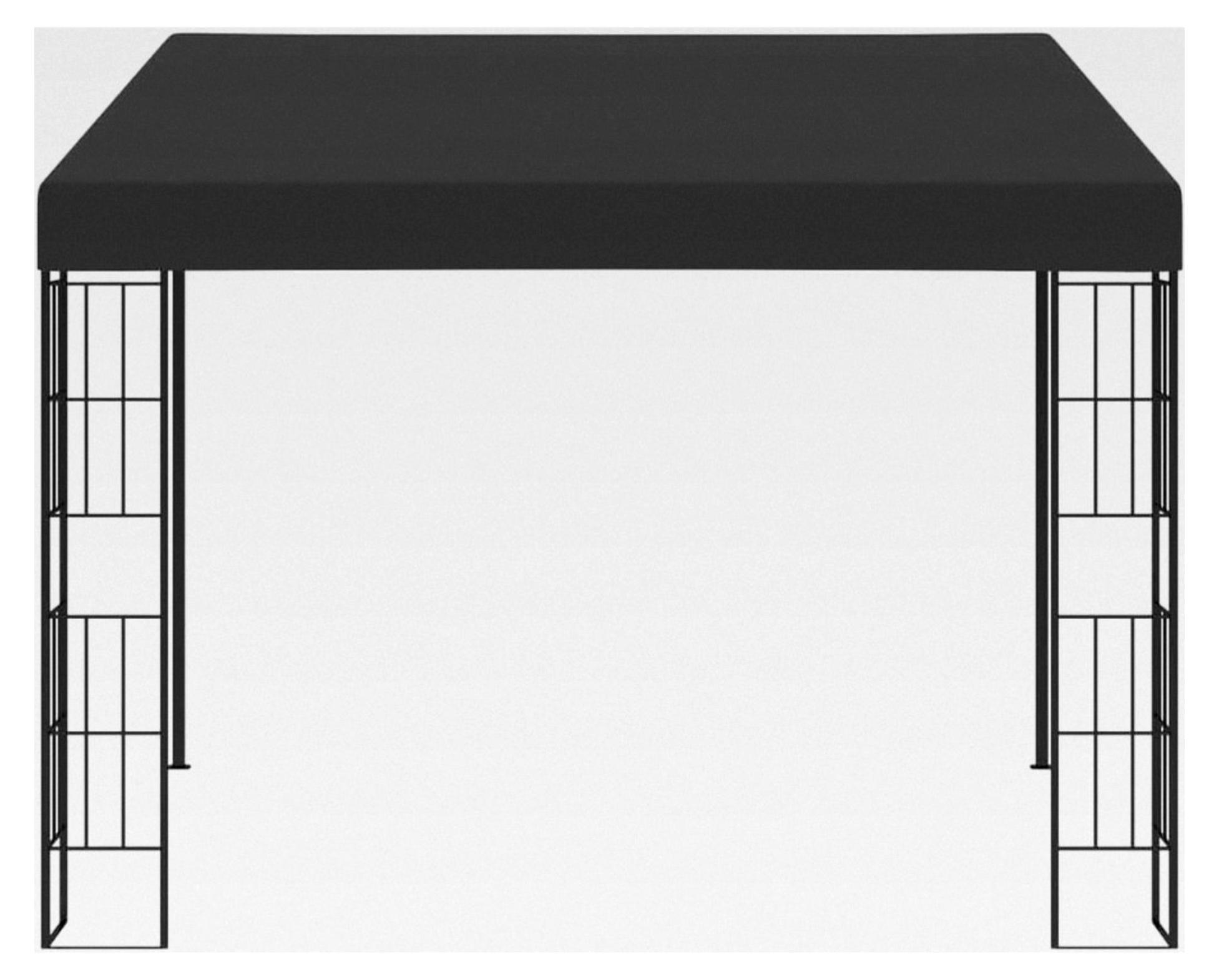 Wand-Pavillon Terrassendach Veranda Garten Terrassenüberdachung Stahlrahmen Stoff (Anthrazit, 3x3 m)