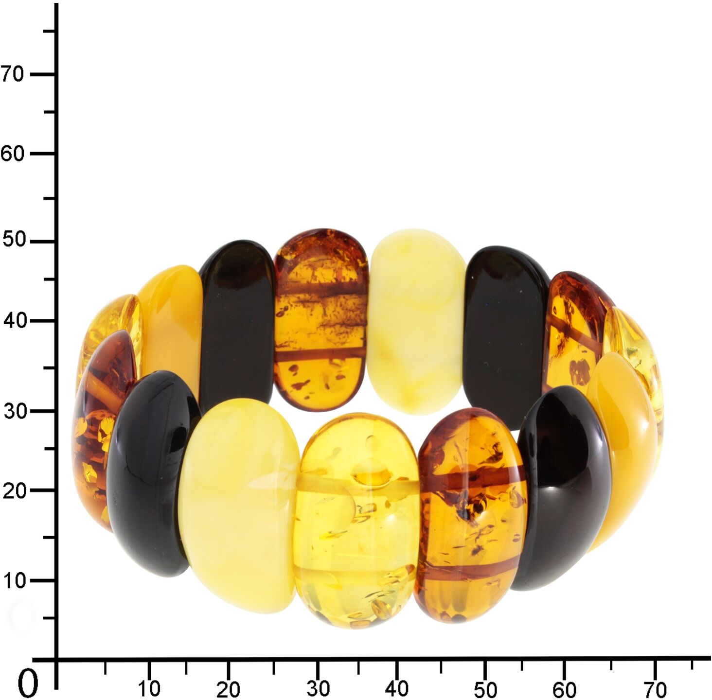 Armband OSTSEE-SCHMUCK "- Lissa - Bernstein -" Gr. 19, bunt (mehrfarbig), Armbänder, Damen, Bernstein, Armband