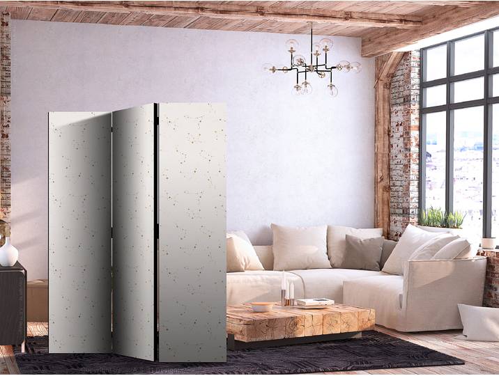 Paravent Star Map 1-seitig Andere Weiß 135 x 172cm