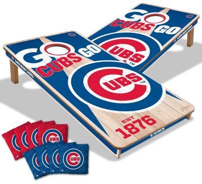 Skip's Garage Chicago Cubs MLB 2x4 Cornhole Board Set