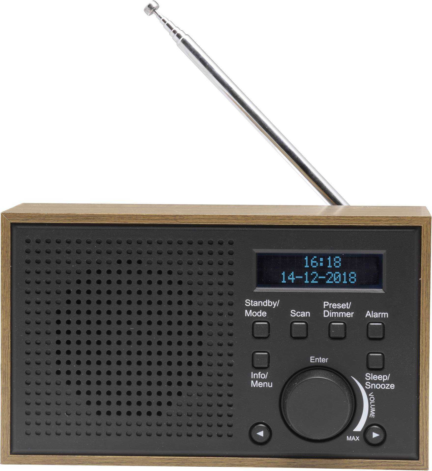 Denver DAB 46 Digitale Radio UKW DAB+ Donkergrijs