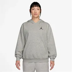 NIKE Jordan Jumpman Fleece Hoodie Damen 050 - grey heather/black XL