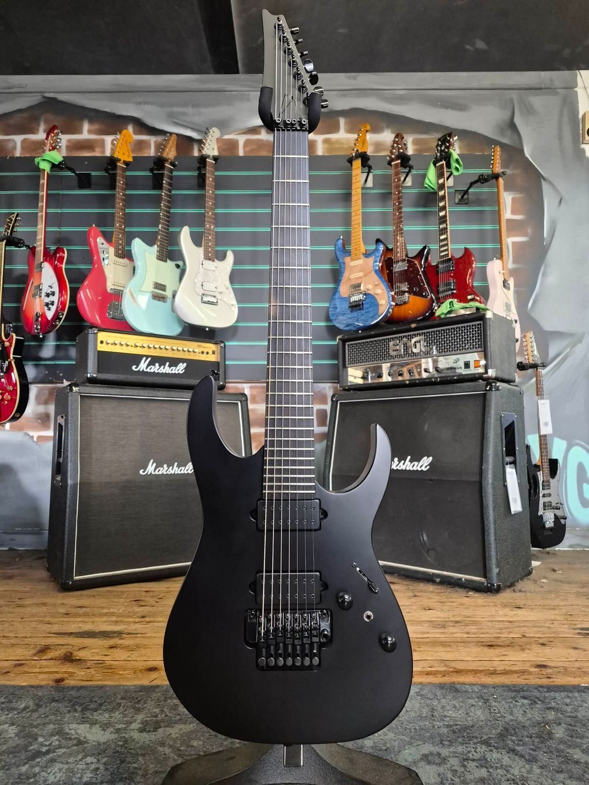 Ibanez RGRB720 Iron Label Black Flat 2024 7-String Electric Guitar   black - Refurbished