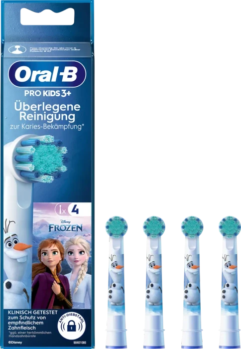 Oral-B Kids Ice Kingdom 2 Bürstenköpfe für elektrische Zahnbürste, 4-er Set, 4 Stk