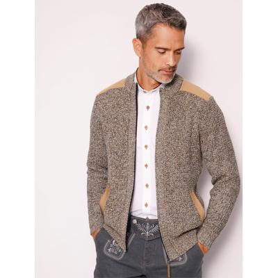 Strickjacke CLASSIC, Herren, Gr. 54, schoko, meliert, 100% Polyacryl, meliert, Strickjacken Strickjacke