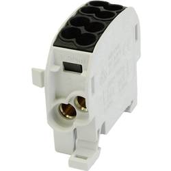 HoraeTec 080110-4-3 Hauptleitungsabzweigklemme PA, Messing Lichtgrau (RAL 7035), Tiefschwarz (RAL 9005) 1polig 100 A 690 V Leiter-Typ = L
