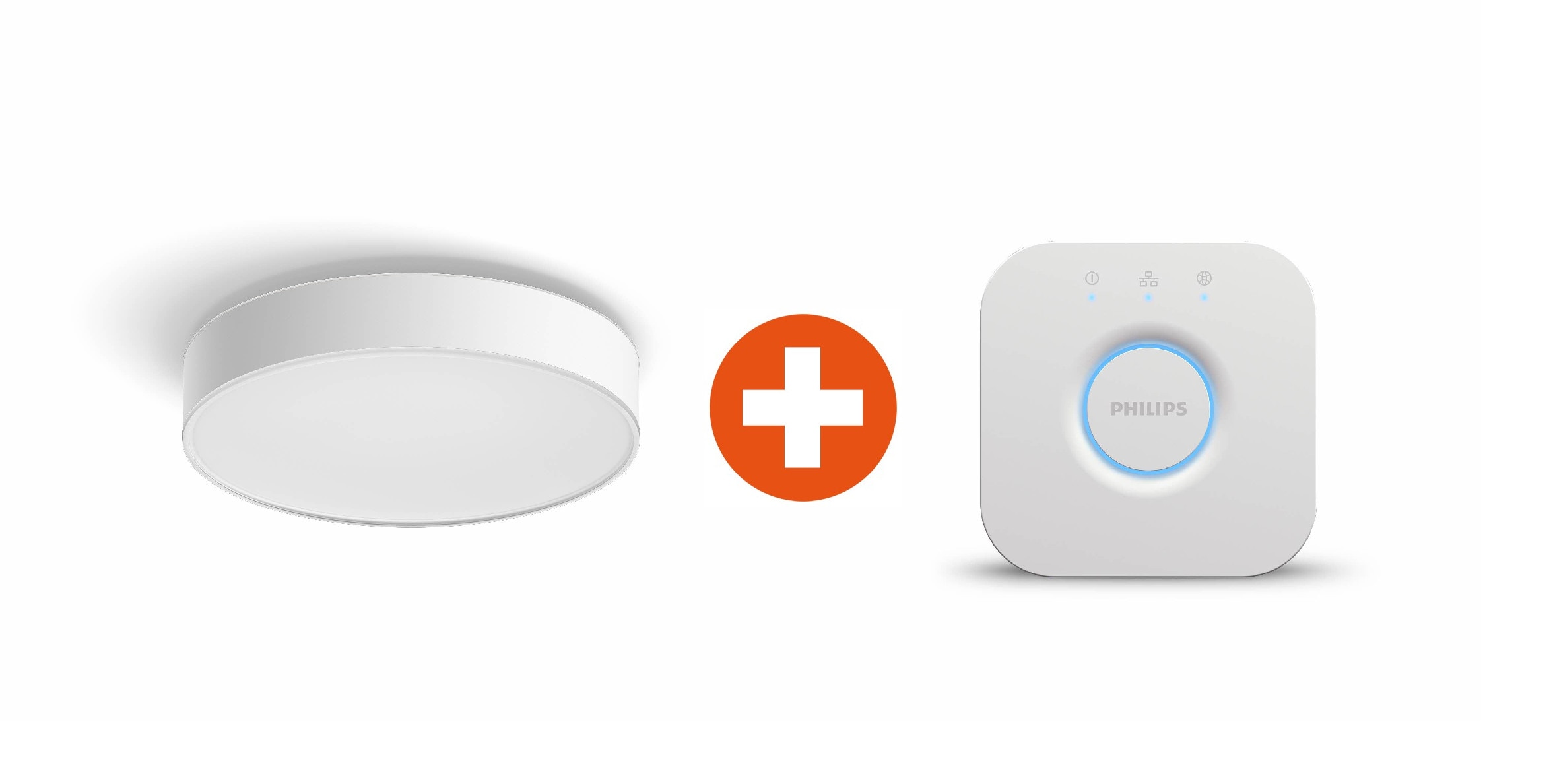 Philips Hue White Ambiance Enrave Deckenleuchte + Hue Bridge