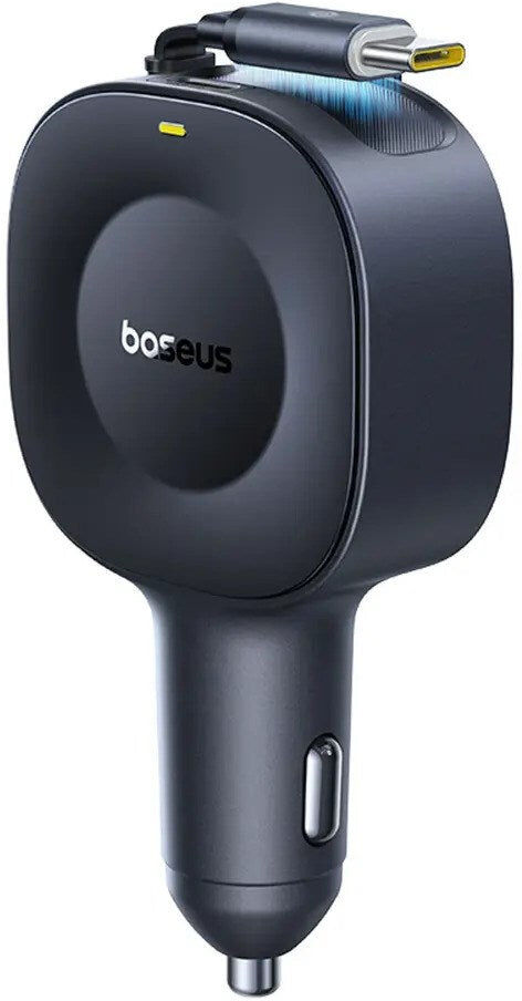Baseus PrimeTrip VR2 Biloplader - 30W - Indbygget USB-C Kabel - 1 x USB-C Stik - Sort
