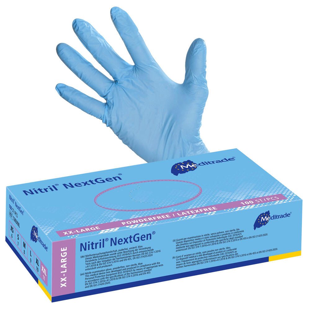 Meditrade® Einmalhandschuhe Nitril® NextGen® XXL blau 1283XXL