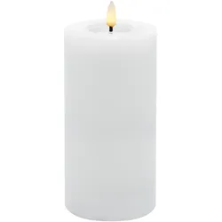Stumpenkerze LED WINTER (DH 7,50x15 cm) - weiß - DH 7,50x15 cm