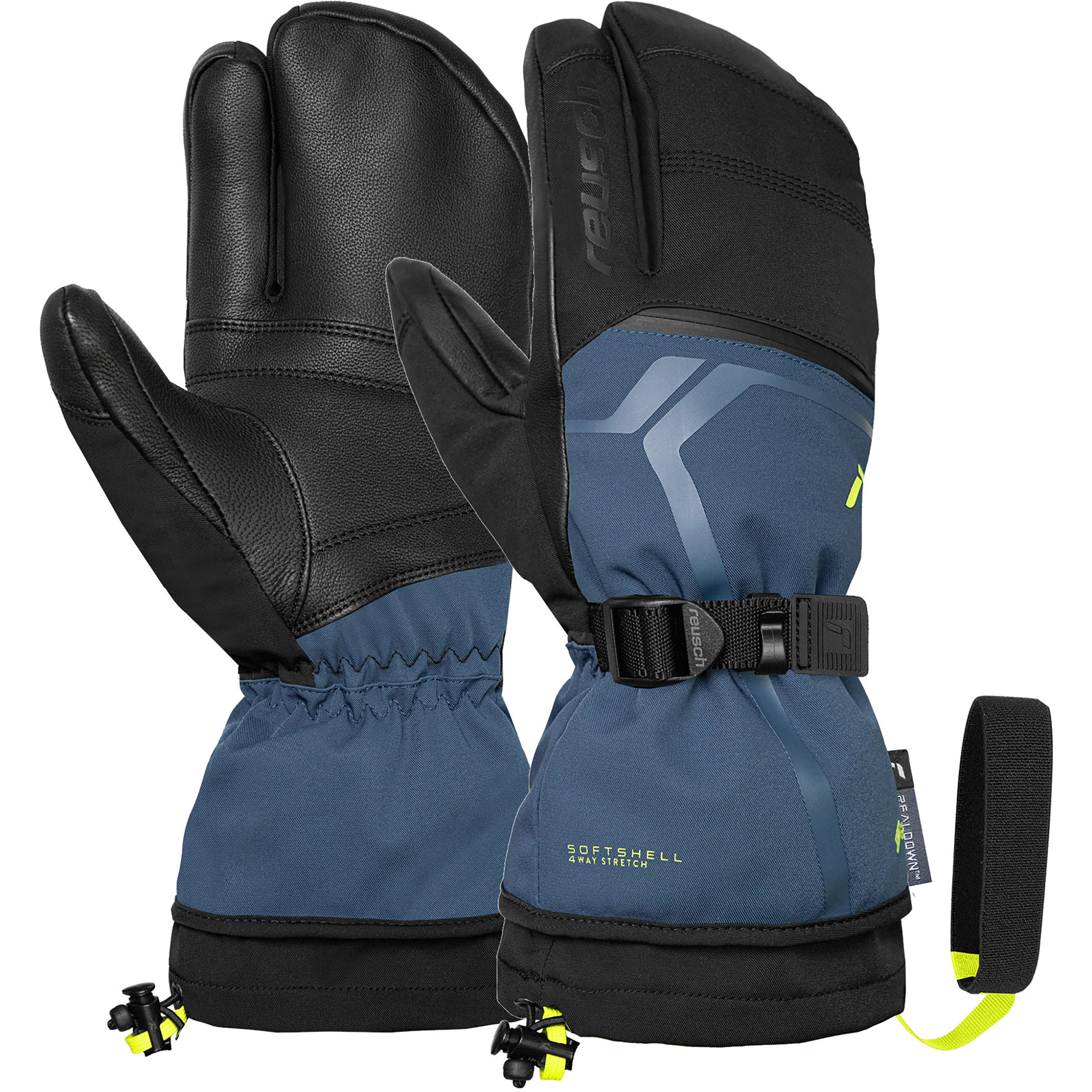 Reusch Down Spirit GTX 3-Finger-Handschuhe schwarz Größe 7 Freeride | Skifahren | Splitboard Widerstandsfähig Wasserabweisend