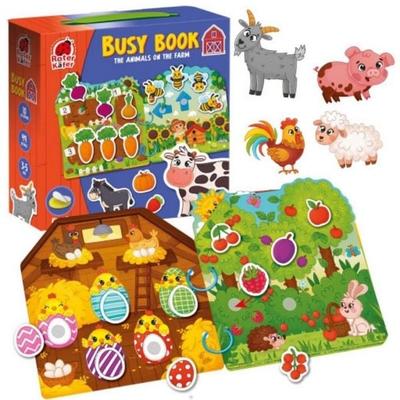 Lernspiel Roter Käfer Busy Book mit Klettverschluss Tiere auf dem Bauernhof RK1170-02